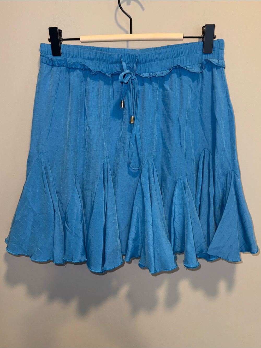 entro Sky Blue Ruffled Circle Skirt